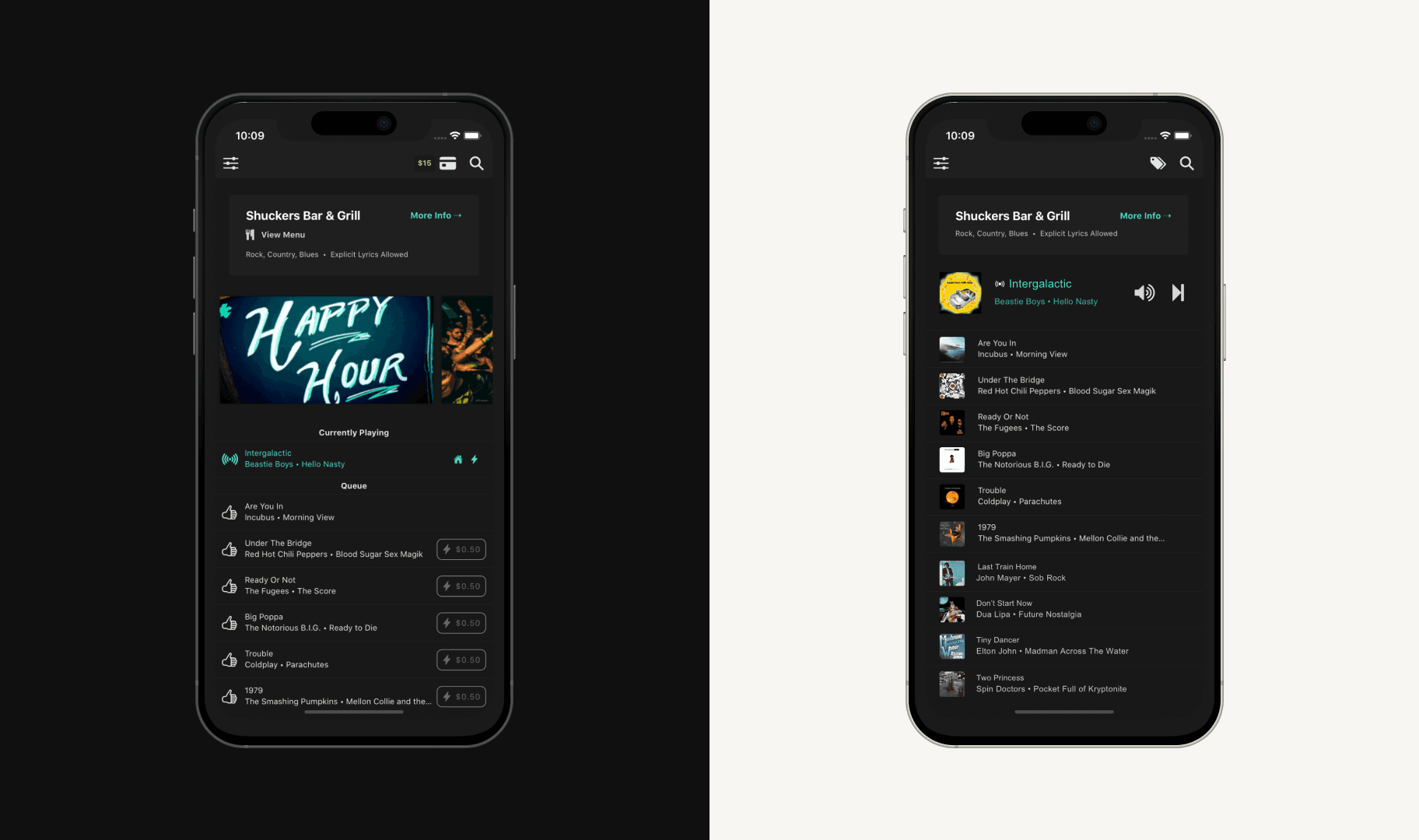 Mobile interface for Hijack Radio