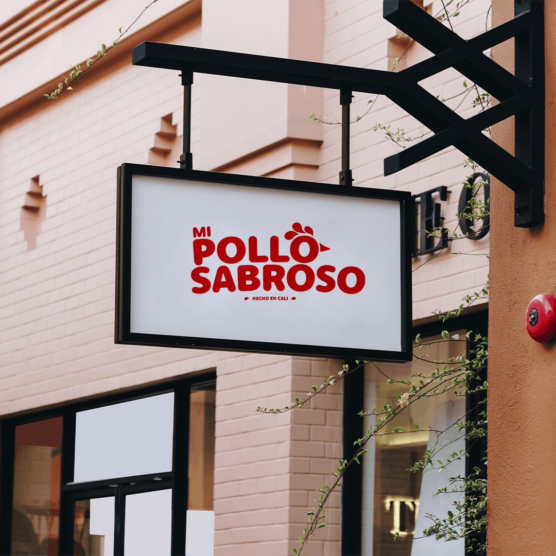 Brand visuals for Mi Pollo Sabroso